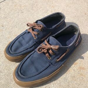 Men's  Vans Navy Canvas Boat Shoes
